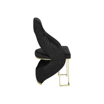 Elegante nero 6x sedie sedia da pranzo sedia da cucina sedia lusso novità sedia