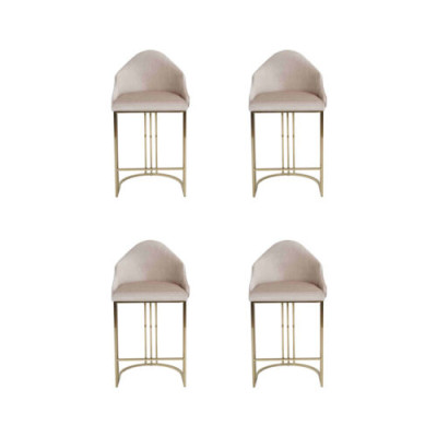 Elegante Tavolo da pranzo 4 sedie Beige Sedia a braccioli Mobili Arredamento Cuscino per sedie