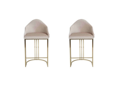 Tavolo da pranzo di lusso 2 sedie beige Poltrona Arredamento Cuscino per seduta Sedie