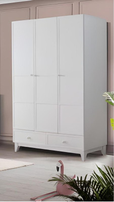 Camera da letto per bambini 2 pezzi Arredamento camera da letto Completo camera da giovane Bianco