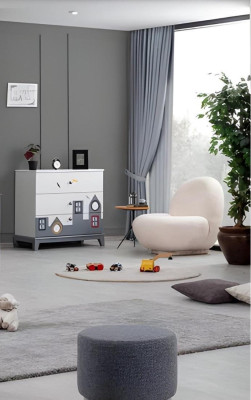 Completo set camera per bambini multicolore armadio cassettiera Chiaro 2 pezzi Nuovo