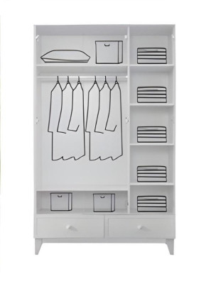 Camera da letto Design Armadio Mobili Camera da letto Armadio Legno Nuovo