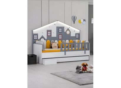 Struttura del letto Lettino Letto Camera dei bambini Mobili per la camera dei bambini Legno chiaro