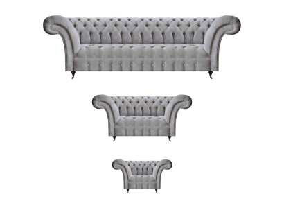 Nuovo set di divani Sofas Couch Polstermöbel Designer Chesterfield per il soggiorno.