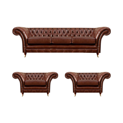 Divani in pelle Set da salotto Set di divani Divani moderni divani Chesterfield