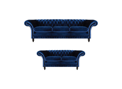 Soggiorno Divano a 2 posti blu Chesterfield divano a 2 posti Arredamento