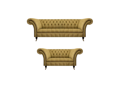 Mobili di lusso, set divano divano divano letto imbottito Chesterfield.