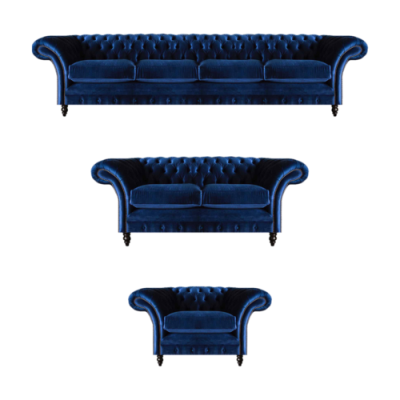 Divani Chesterfield Nuovo set 3 pezzi Arredamento soggiorno Set di divani.