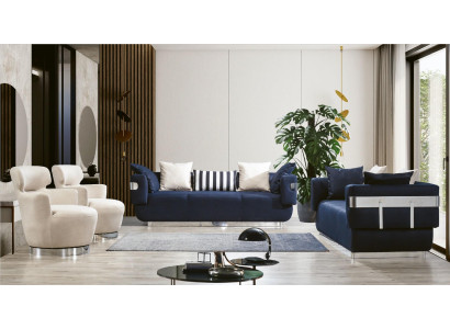 Set di divani divano imbottito in tessuto per mobili imbottiti da 3+3+1+1 posti.