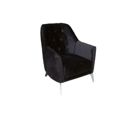 Moderno set di soggiorno con 2 divani Chesterfield morbidi + poltrona nera moderna