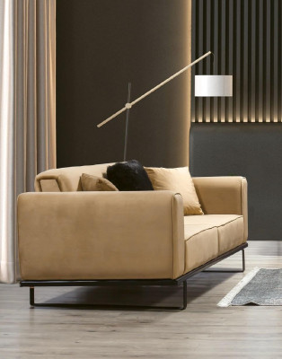 Set di divani Chesterfield composto da 3+3+1+1 posti, divano imbottito.