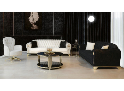 Sofà Chesterfield di lusso 3+3+1 divano divano imbottito mobili suite