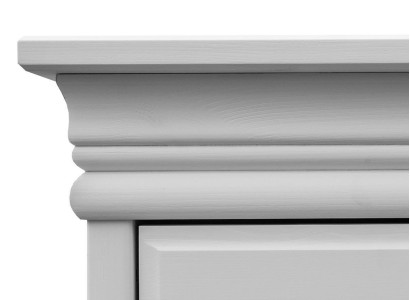 Armadio in stile country chic. Libreria armadio guardaroba in legno bianco.
