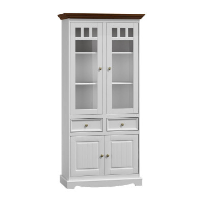 Vetrina Mobili Vetrina Vetrina angolare classica Vetrina d'angolo in vetro e legno