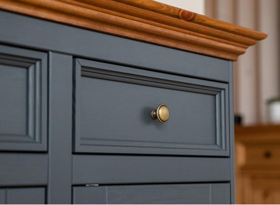Mobile soggiorno in legno + consolle RTV Sideboard Mobili country house italiani Set di 3 pezzi Nuovo