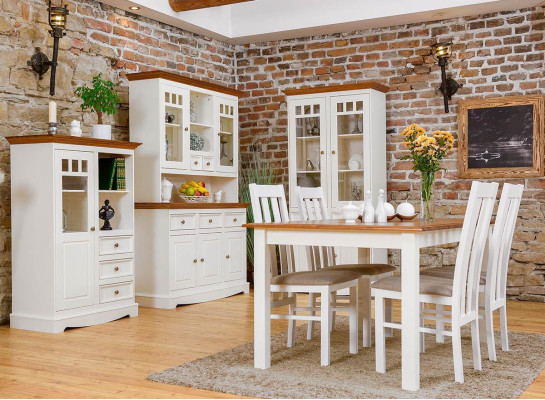 Comò Scaffale Armadio Armadietto bianco credenza Stile country Comò credenza