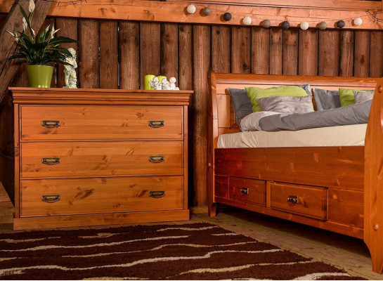 Comò con 3 cassetti credenza in legno armadio comodini marrone nuovo