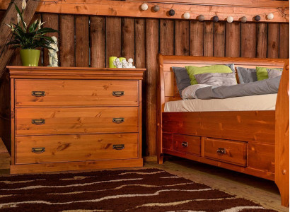 Comò con 3 cassetti credenza in legno armadio comodini marrone nuovo