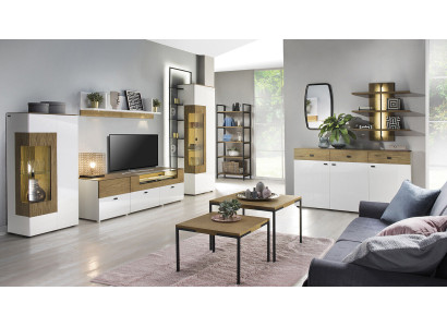 Set parete vivente moderno Vetrine Mobile TV mobile Soggiorno stile barocco