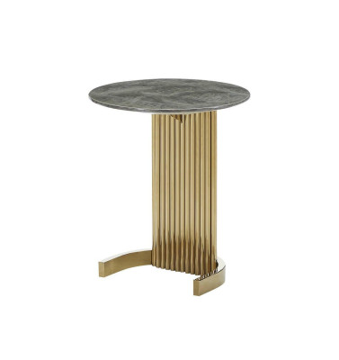 Tavolino in marmo dorato, design di lusso per il soggiorno, tavolo in acciaio inossidabile.   Tavolino in marmo dorato, design di lusso per il soggiorno, tavolo in acciaio inossidabile.