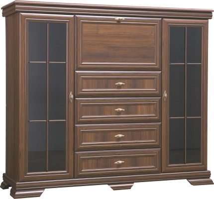 Armadi in legno, cassettiera da 158 cm, credenza in massello di legno.