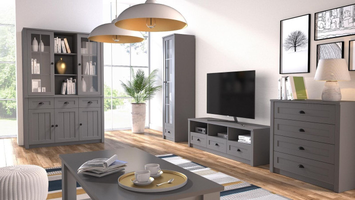 Set di mobili per soggiorno Designer Soggiorno Credenza Tavolino Composizione 5 pezzi.
