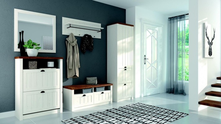 Armadio Armadio a due ante Parete attrezzata Camera da letto Camera per ragazzi Nuovo Stile rustico