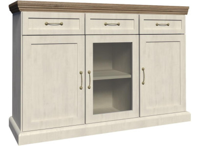 Comò con cassetti ante a battente Comò Madia Vetrina Vetro Maniglie Metallo