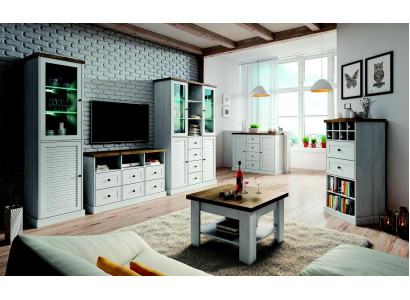 Soggiorno scaffale in legno di lusso design cassettiera credenza laterale tavolino nuovo