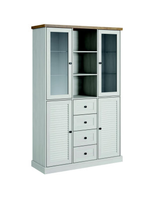 Soggiorno Set Salotto Vetrina Mobile TV Mensole 3 pezzi Set Pareti attrezzate Legno Nuovo