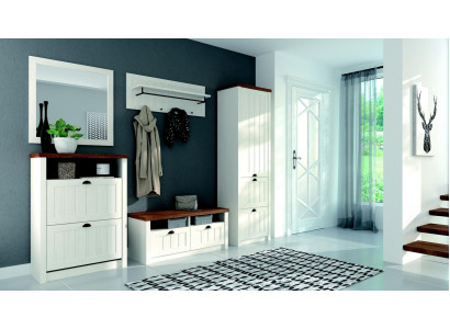 Set di 5 ganci appendiabiti in legno per l'armadio portabiancheria, nuovo set per l'ingresso e il disimpegno.