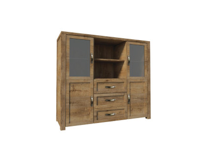 Buffet credenza cassettiera in legno lavorato a mano in legno stile country credenze cassettiere 2 pezzi.