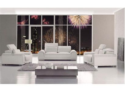 Design divani sofà imbottiti da 3+2 posti, set di divani in pelle.