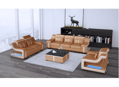 Set di divani 3+1 con cuscini Divano design Set di divani Divano Ensemble