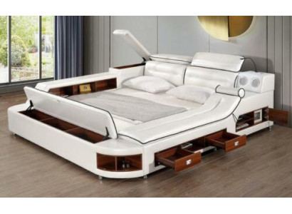 Letto di lusso in pelle letto 180x200 Letto multifunzione camera da letto.