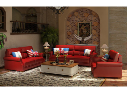 Divano in pelle angolare 3 posti + 2 posti moderno con divano a tre posti