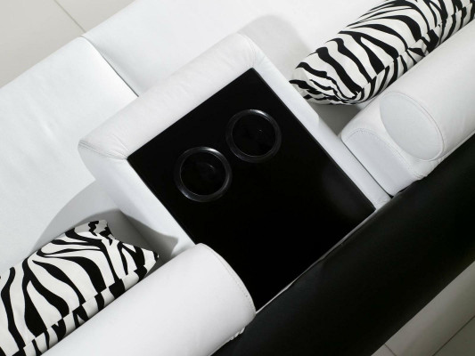 Divano ad angolo in pelle + 2 pouf set imbottito a U design divano