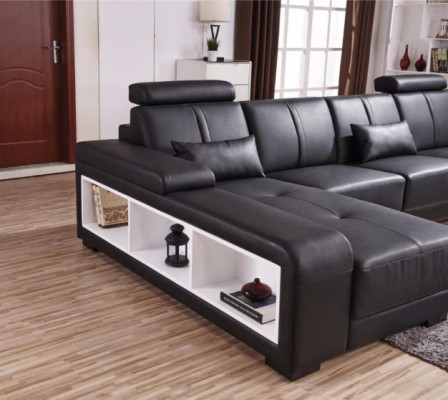 XXL GRANDE Divano angolare a forma di U Divano tessuto Divano cuscino arredamento