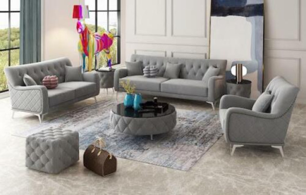 Set di divani 7 pezzi. Divano poltrona tavolino divano moderno divani in velluto nuovo