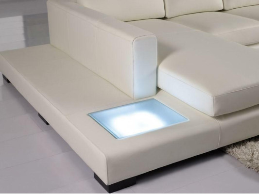 Divano ad angolo in pelle di design per arredamento L.