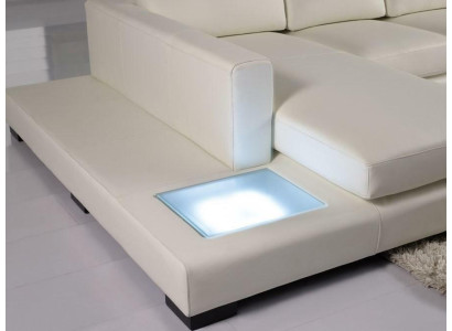 Divano ad angolo in pelle di design per arredamento L.