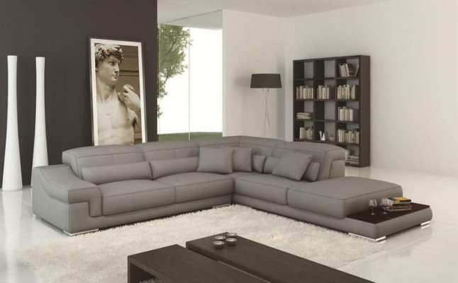 Divano ad angolo a forma di L Divano di design Divano ad angolo Divano in pelle Divano in tessuto Sofà