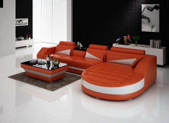 Divano ad angolo a L, divano abitabile, divano design, imbottito, set di sedute.