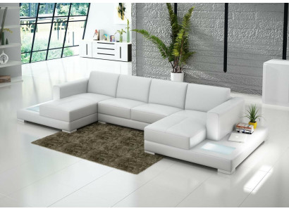 Divano a U, divano, imbottitura, set di mobili da soggiorno, divano di design, divano angolare in pelle