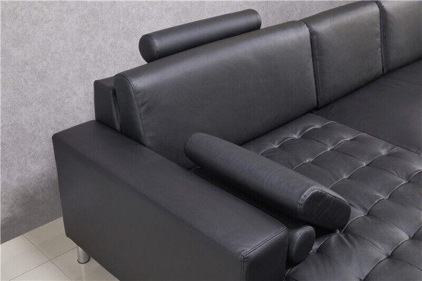 Divano ad angolo a forma di U, divano, divano imbottito, divano ad angolo, salotto in pelle, divano in pelle.