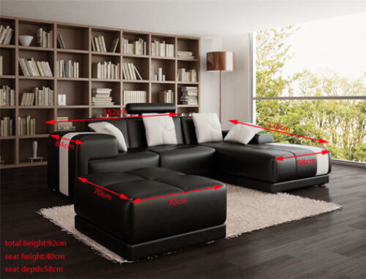 Eckcouch Set angolare a forma di L divano angolare Set di divani Imbottitura decorativa Divano