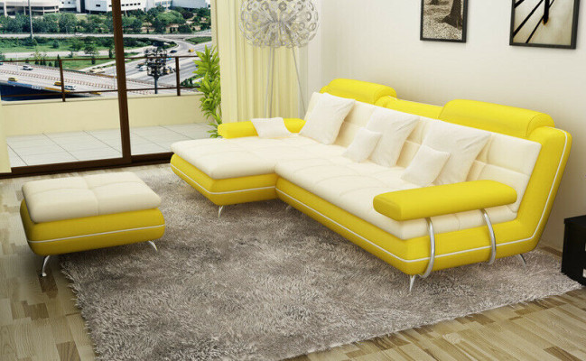 Composizione ad L esclusivo soggiorno divano Poster Couchen divano