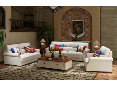 Sofà moderno 3+2+1 posti Set design divano imbottito Couchen Couch