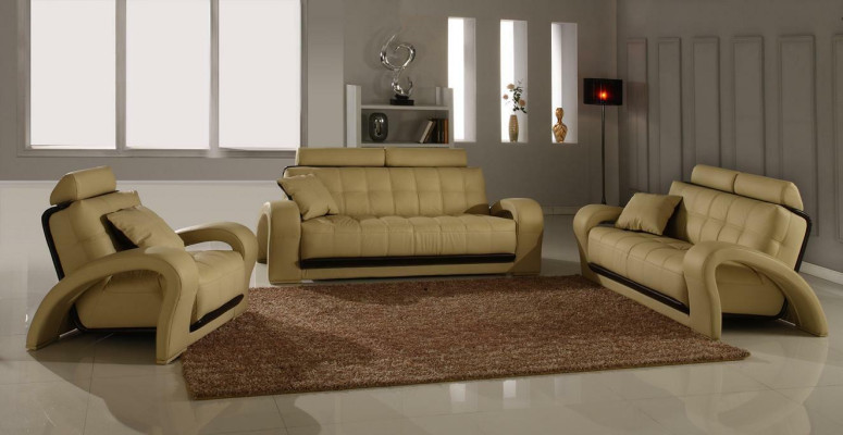 Divano in pelle Divano Divano angolare 3+1+1 posti Set divani Divano suite
