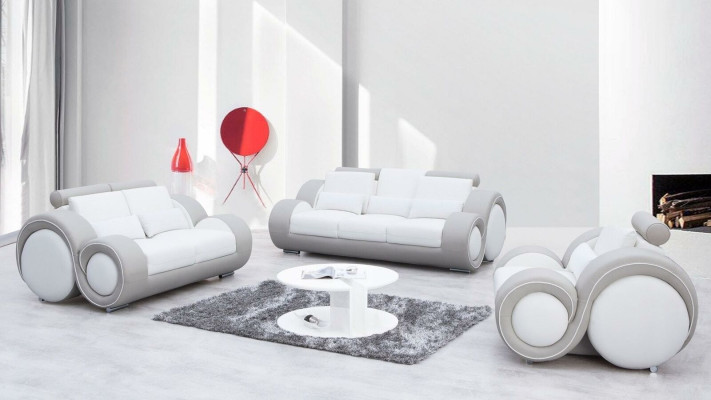 Set di divani moderni 3+2+1 posti design divani divani imbottiti in tessuto.